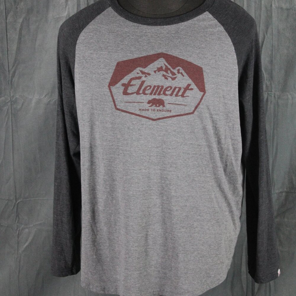 Skateboard Shirt - Element Skateboards Bear Logo 3/4 Sleeve - Men's 2XL